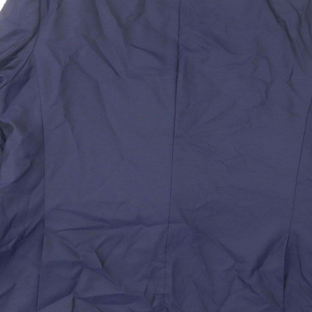 Marks and Spencer Mens Blue Wool Jacket Suit Jacket Size 44 Regular - Inside pockets