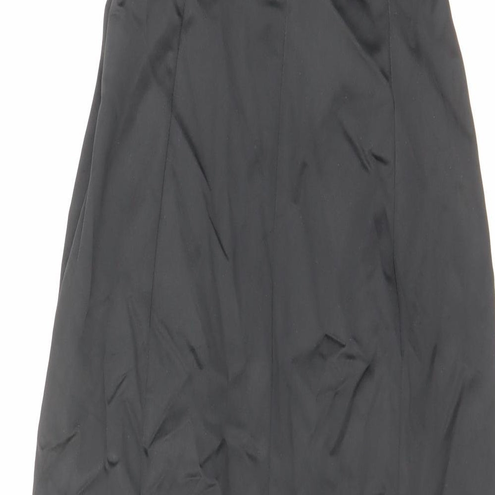 Coast Womens Black Acetate Pencil Dress Size 10 Off the Shoulder Zip - Pleated