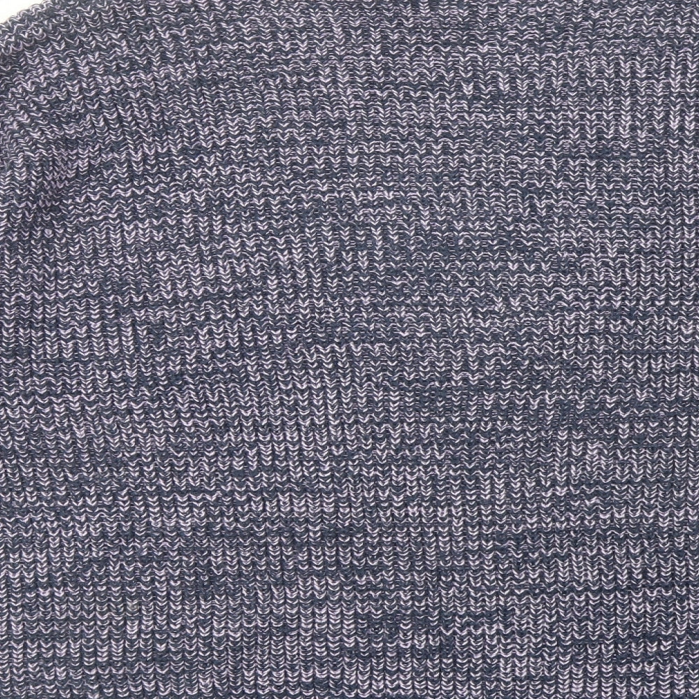 Capsule Womens Purple V-Neck Acrylic Pullover Jumper Size L