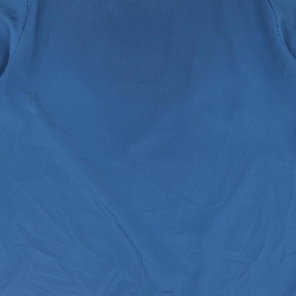 Marks and Spencer Womens Blue Polyester Basic Blouse Size 10 Off the Shoulder