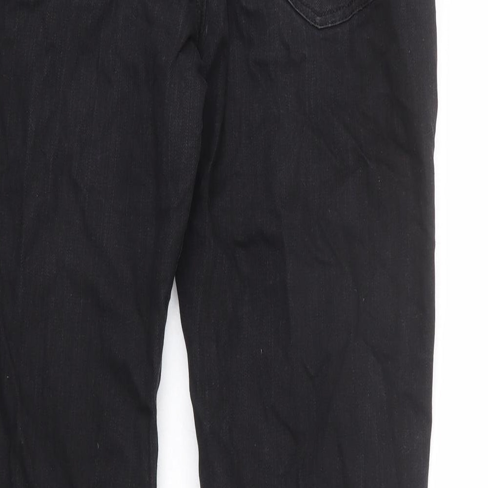 Monsoon Womens Black Cotton Bootcut Jeans Size 36 in L30 in Regular Zip