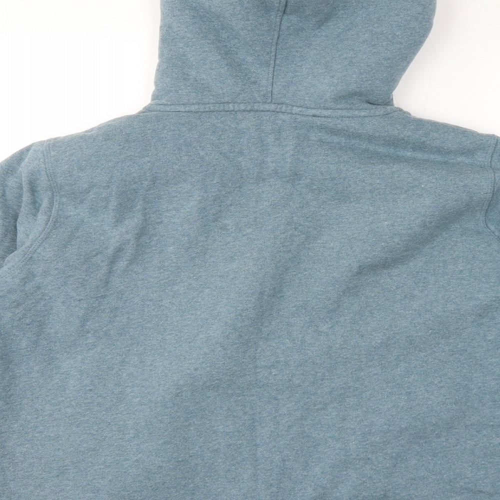 Fat Face Mens Blue Jacket Size L Zip - Hood, Fleece lined