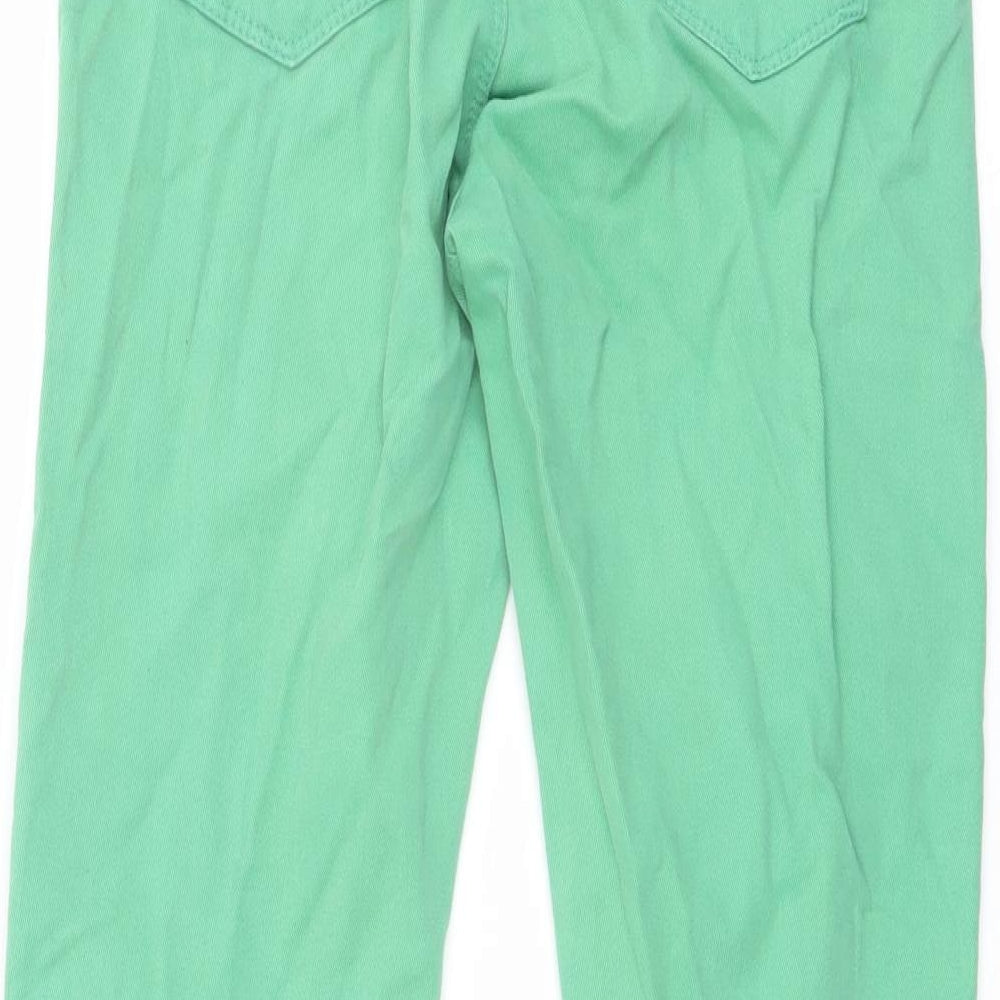Topshop Womens Green Cotton Jegging Jeans Size 26 in L24 in Regular Button