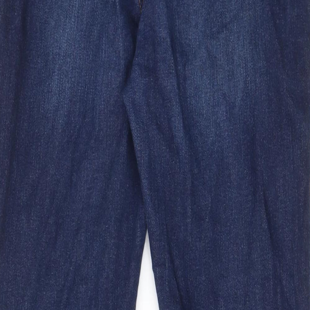 River Island Womens Blue Cotton Skinny Jeans Size 16 L30 in Regular Zip - Pockets, Belt Loops