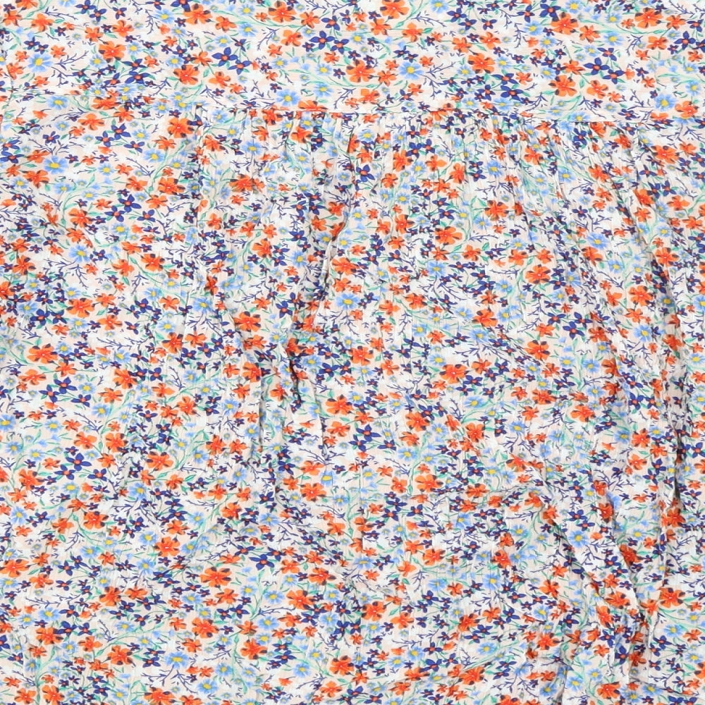 Garfield & Marks Womens Multicoloured Floral Viscose Basic Button-Up Size 14 Collared