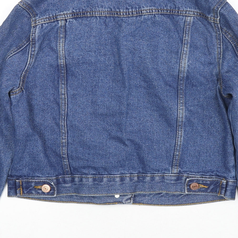 New Look Womens Blue Jacket Size S Button