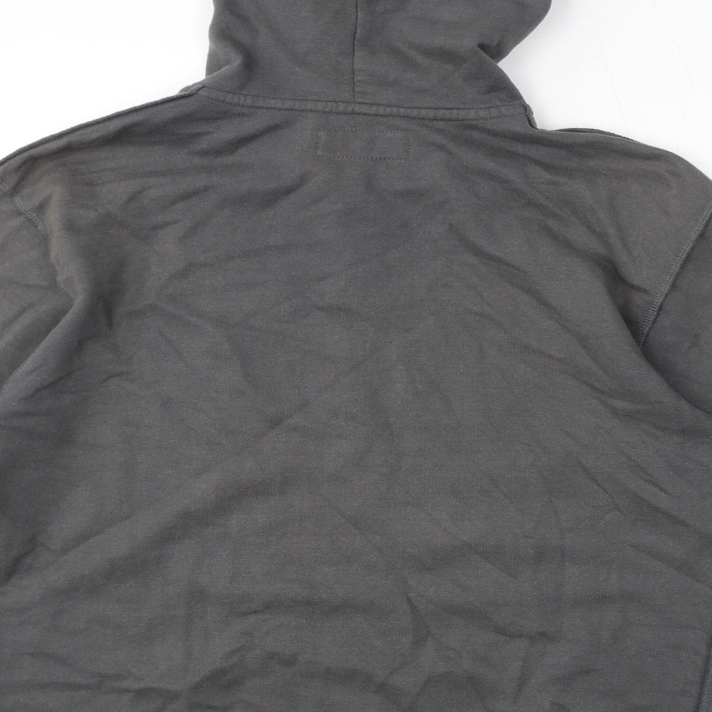 Lewis & Finch Mens Grey Cotton Full Zip Hoodie Size S - Size S/M