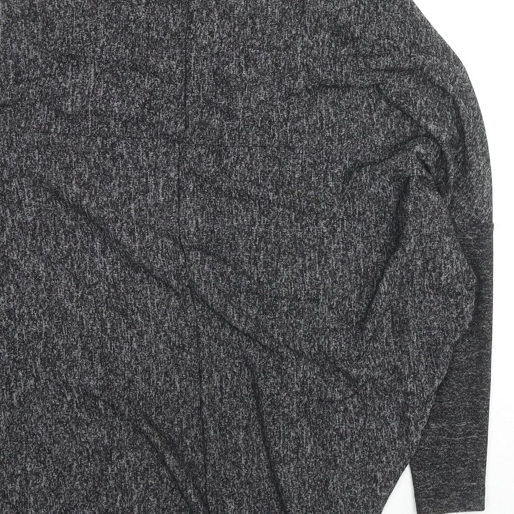 Label Lab Womens Grey V-Neck Polyester Cardigan Jumper Size S