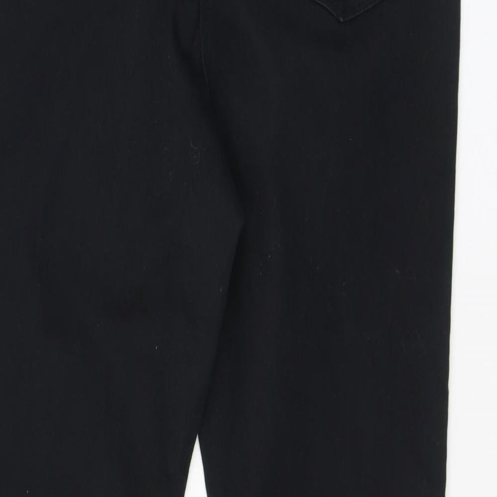 Papaya Womens Black Cotton Skinny Jeans Size 12 L26.5 in Regular Zip