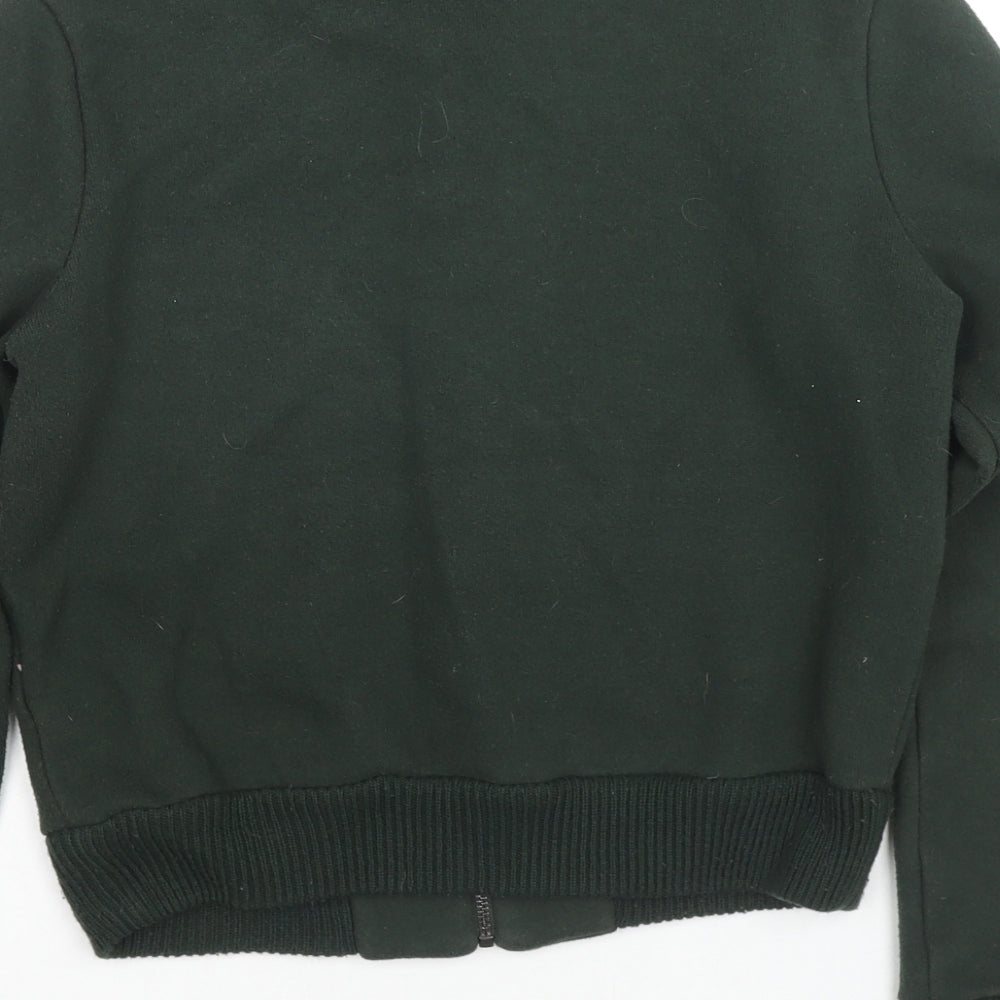 Marks and Spencer Womens Green Polyester Full Zip Hoodie Size S Pullover