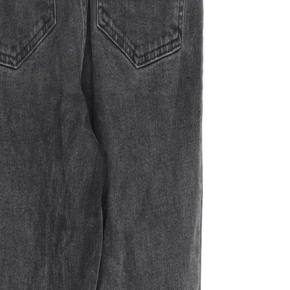 ASOS Womens Grey Cotton Straight Jeans Size 28 in L32 in Regular Zip