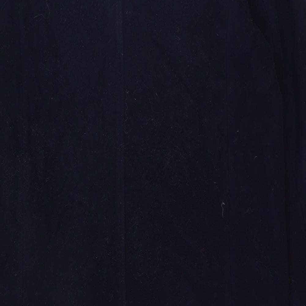 Feminella Womens Blue Overcoat Coat Size 14 Button