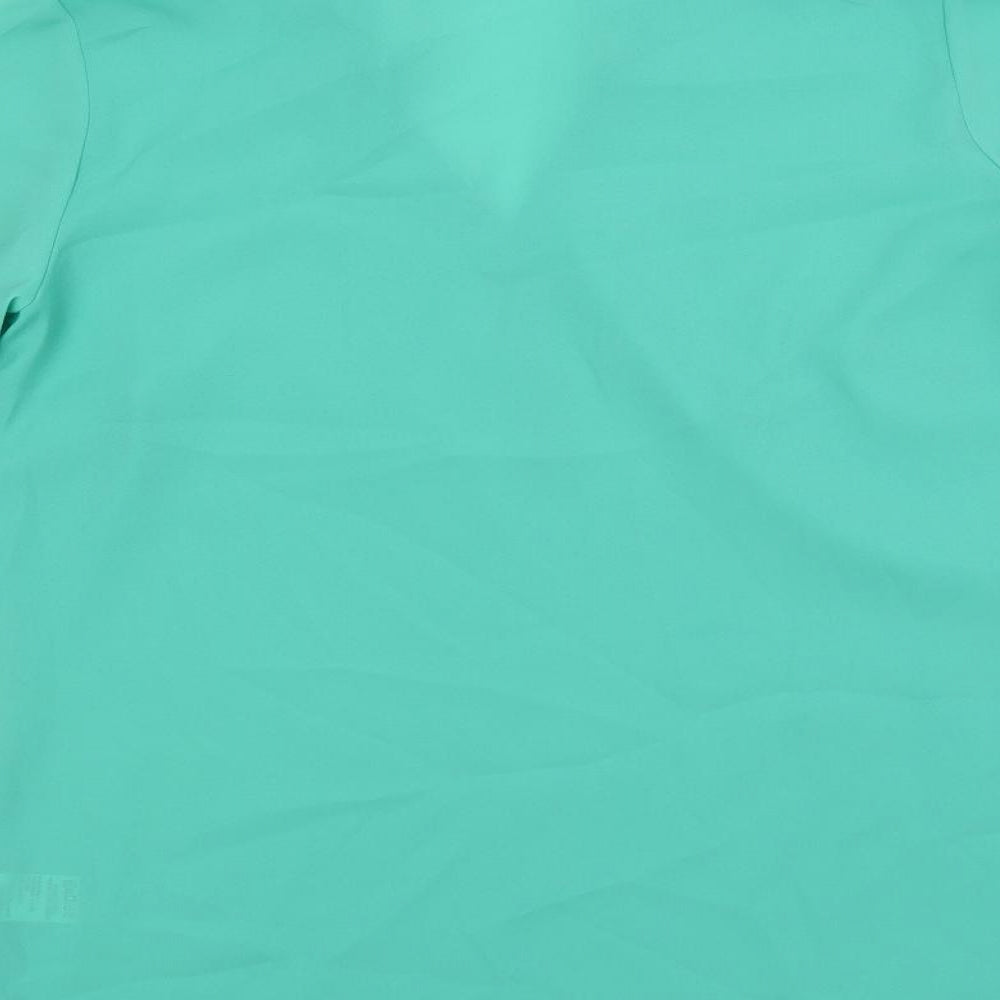 Marks and Spencer Womens Green Polyester Basic Blouse Size 8 Collared