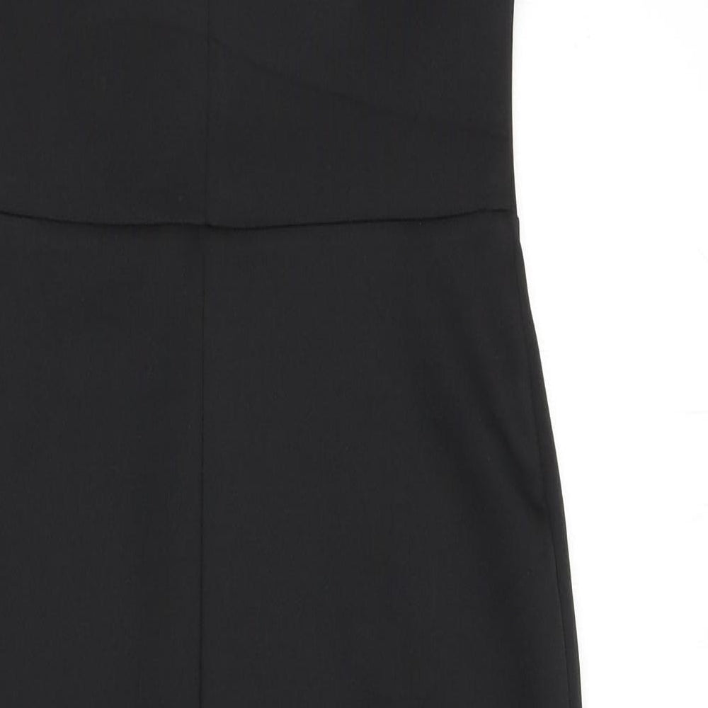 ASOS Womens Black Polyester Bodycon Size 10 Sweetheart Pullover