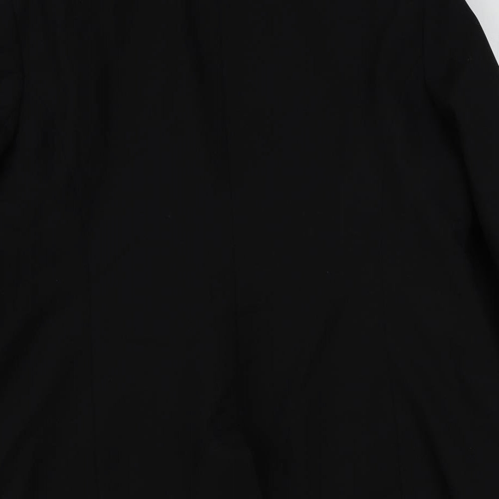 Anthology Womens Black Polyester Jacket Blazer Size 14