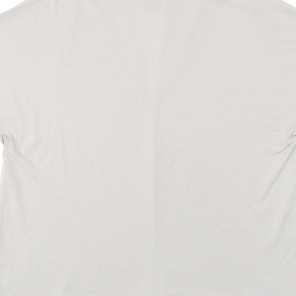 H&M Womens Grey Polyester Jersey T-Shirt Size M V-Neck
