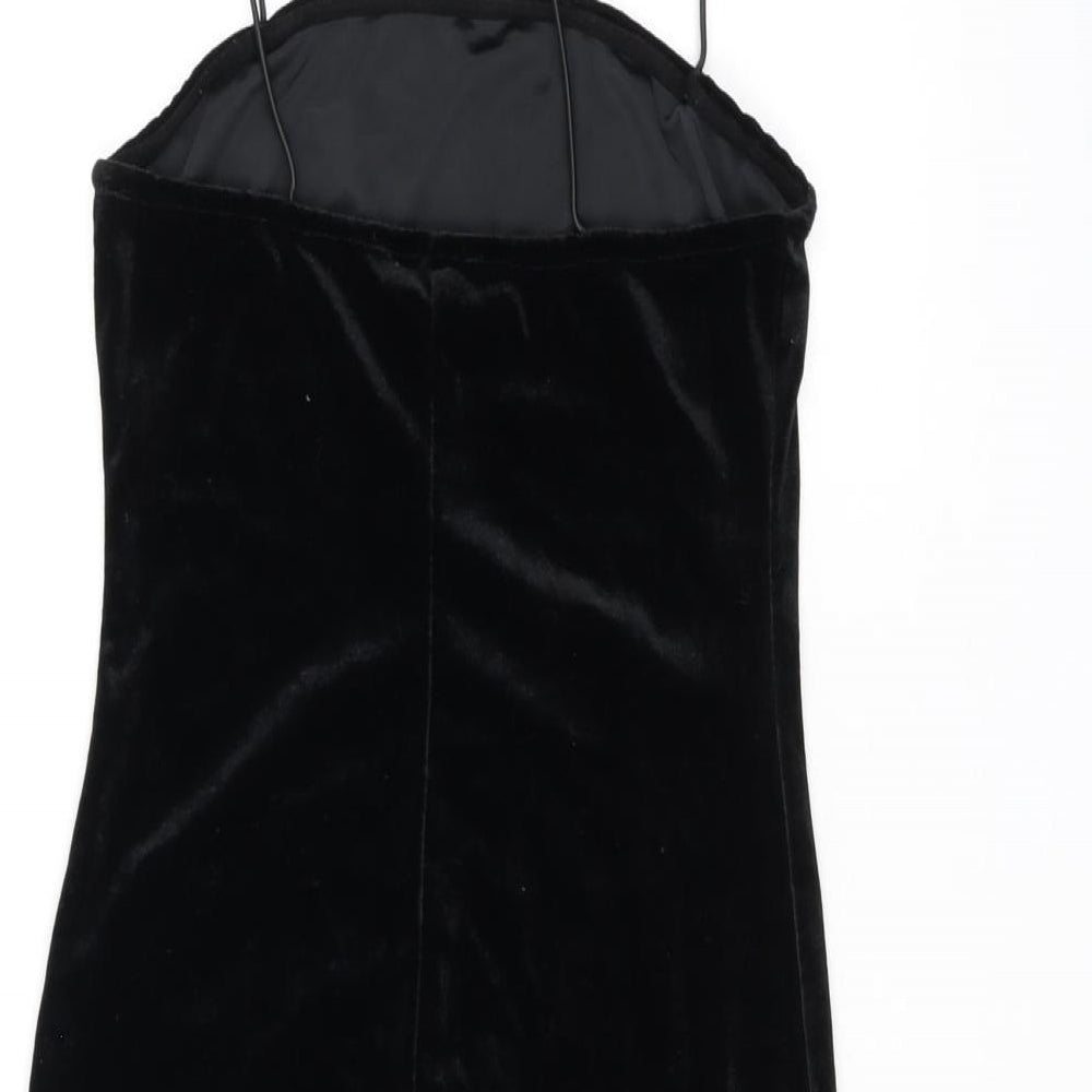 New Look Womens Black Polyester Bodycon Size 8 Off the Shoulder Pullover