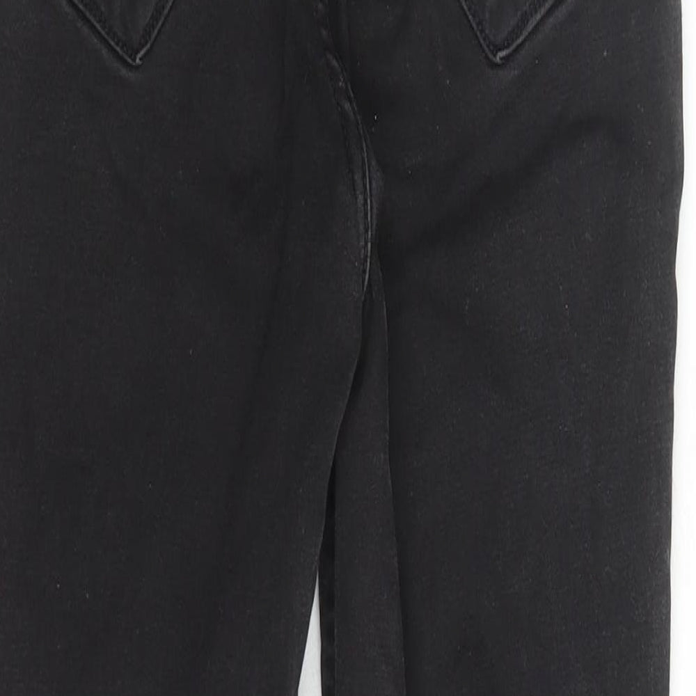 River Island Womens Black Cotton Skinny Jeans Size 10 L26 in Regular Zip