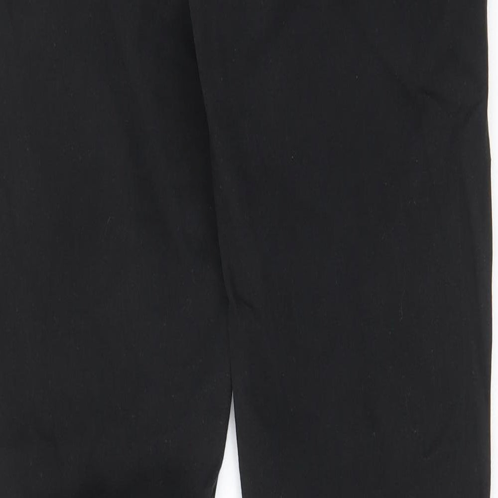 Marks and Spencer Womens Black Cotton Bootcut Jeans Size 30 in L31 in Slim Zip - Pockets, Belt Loops