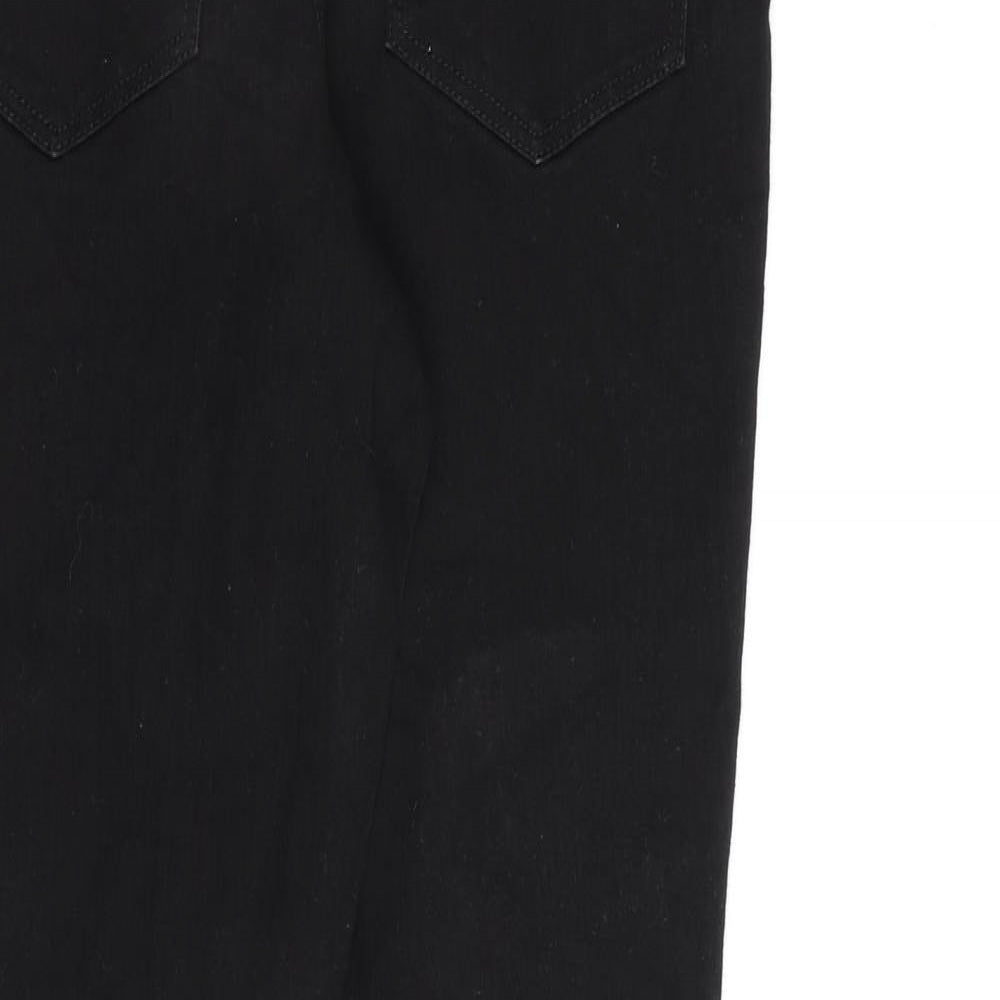 H&M Womens Black Cotton Skinny Jeans Size L L30 in Regular