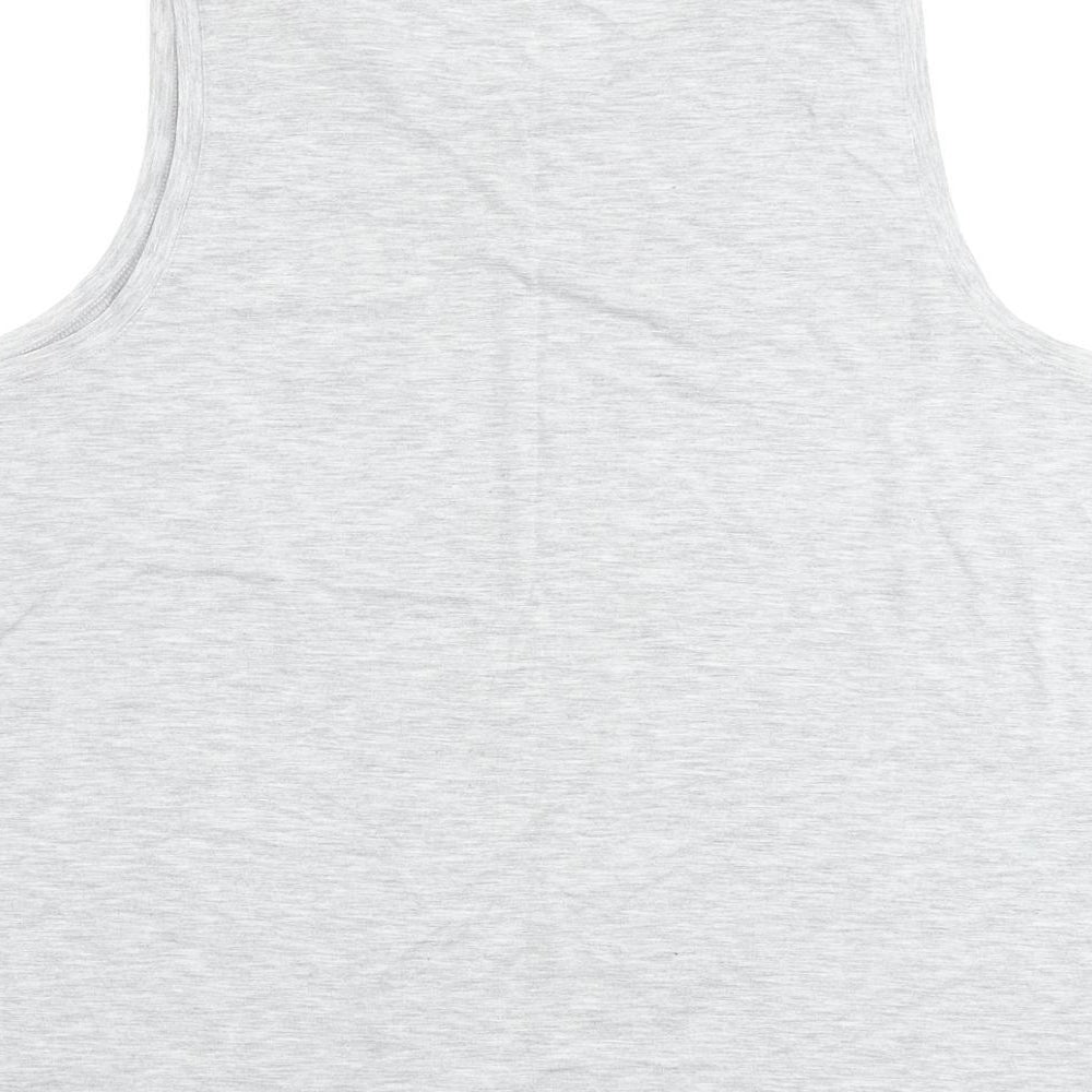 Marks and Spencer Womens Grey Polyester Basic Tank Size 18 Round Neck