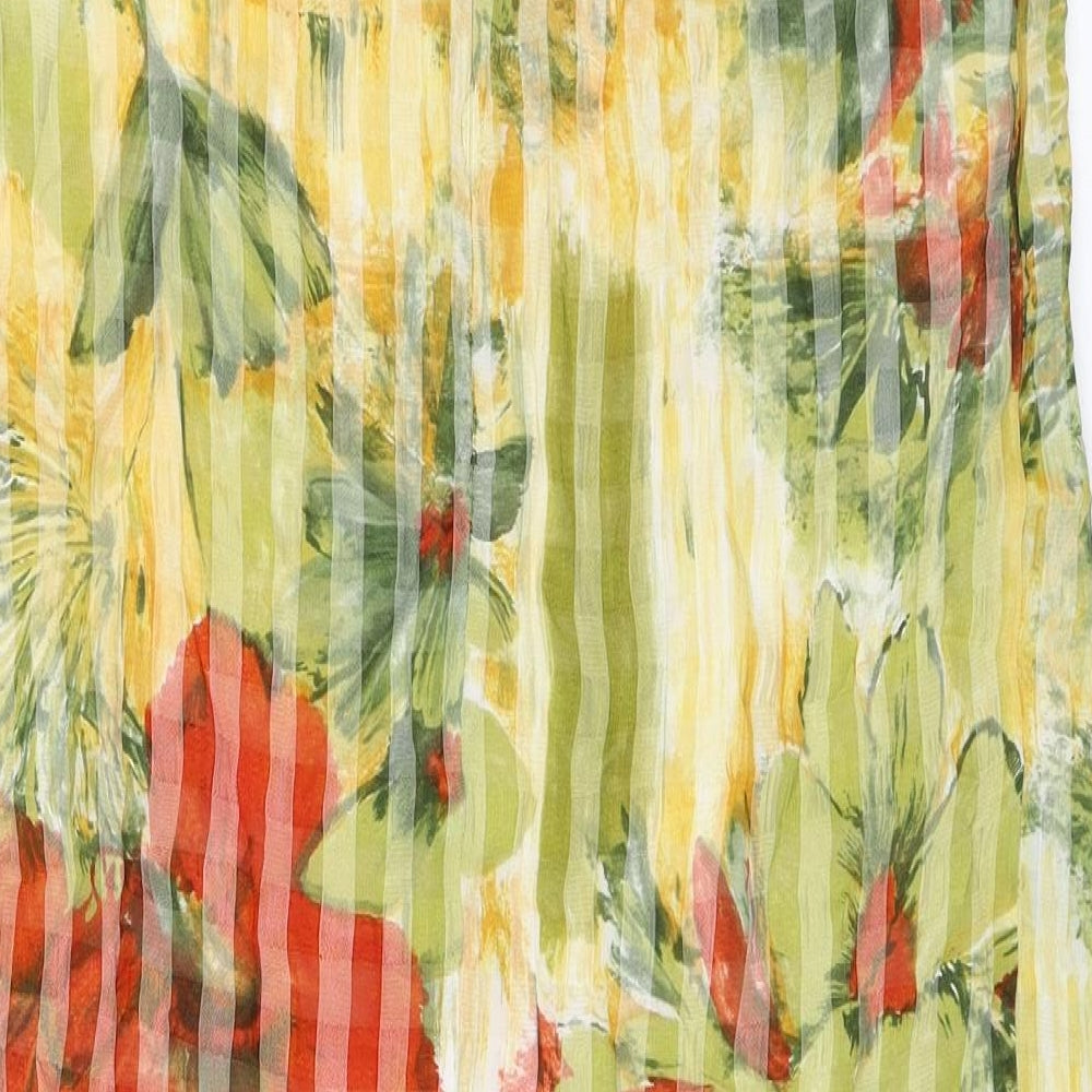 Verse Womens Yellow Viscose Straight & Pencil Skirt Size 8 Zip