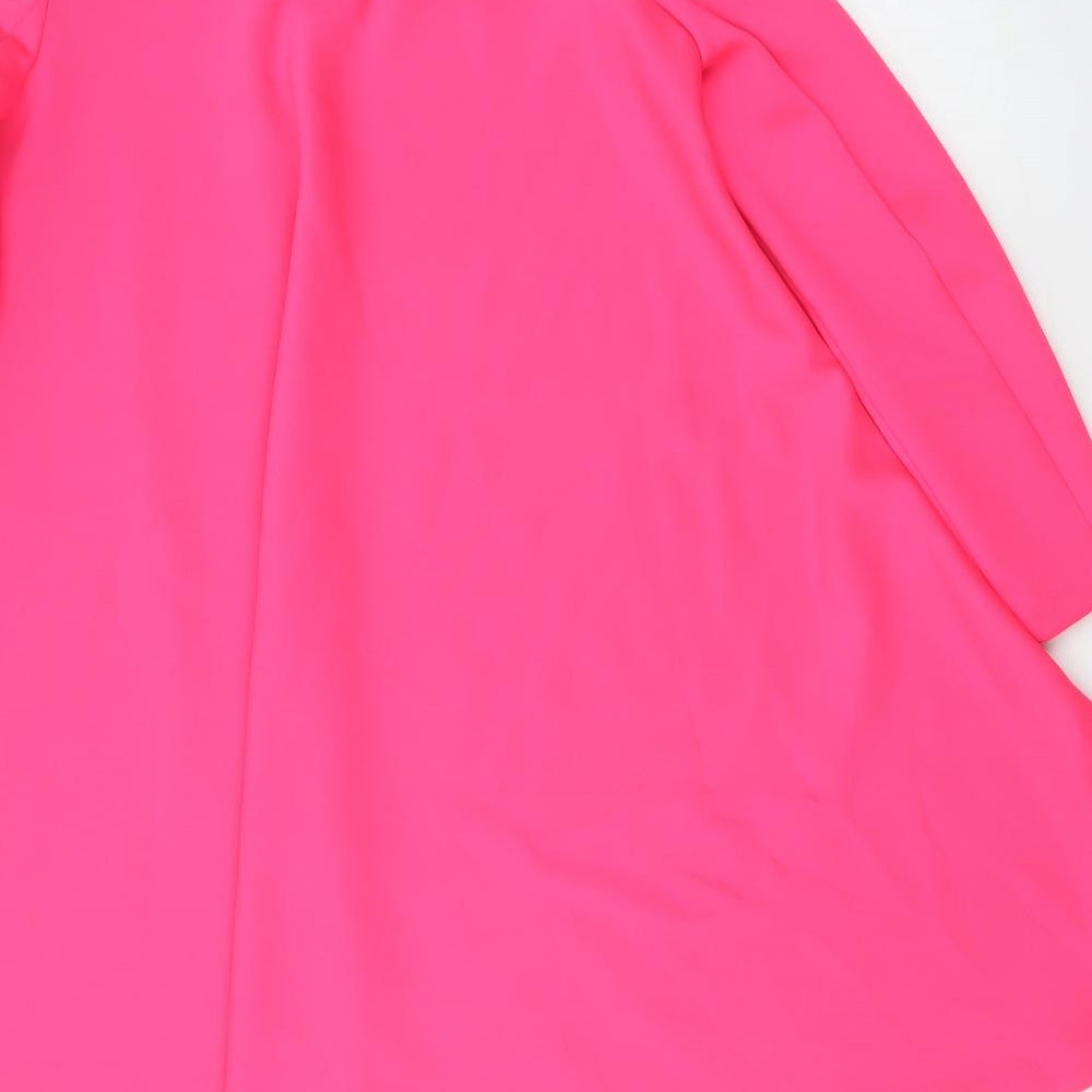 Mohito Womens Pink Polyester A-Line Size 10 Round Neck Zip