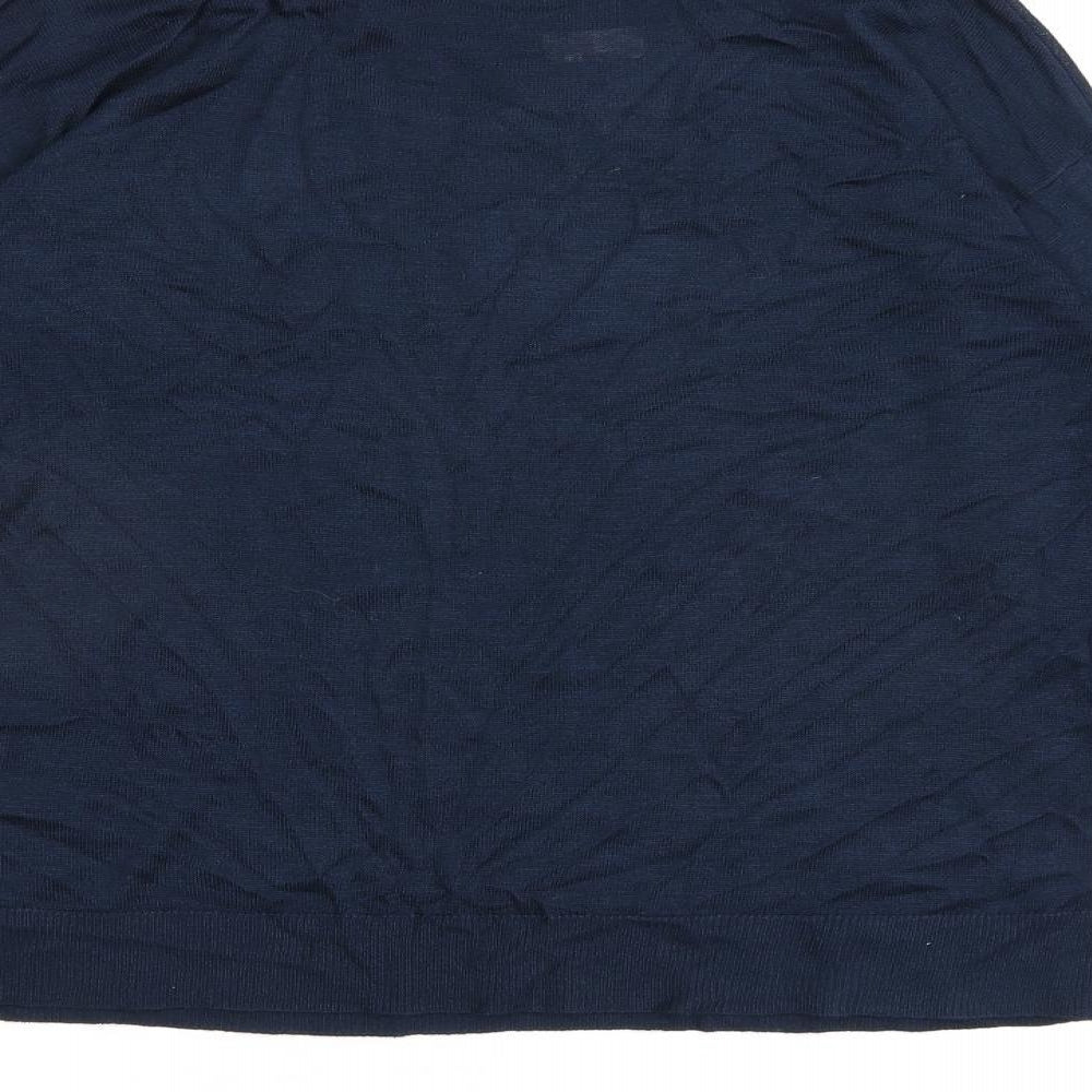 Marks and Spencer Womens Blue Round Neck Acrylic Pullover Jumper Size S