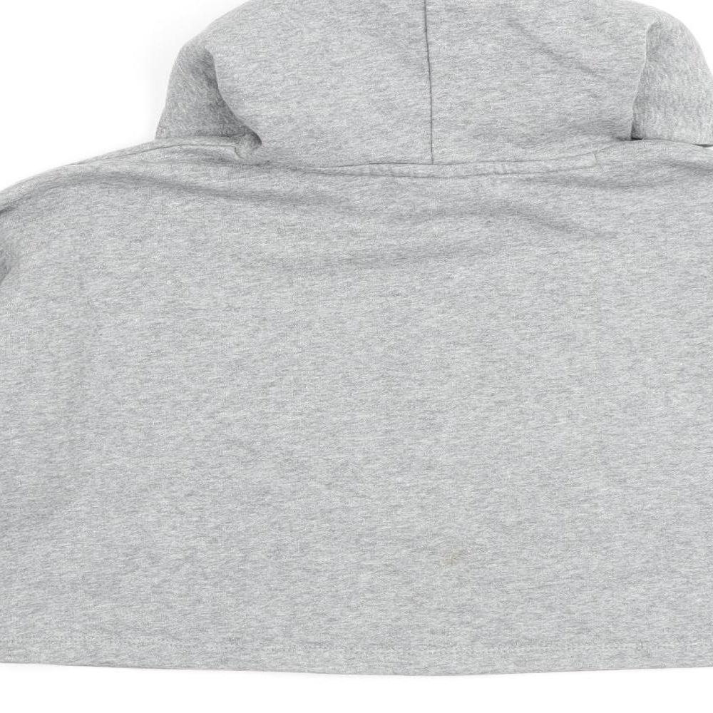 PUMA Girls Grey Cotton Pullover Hoodie Size 9-10 Years Pullover