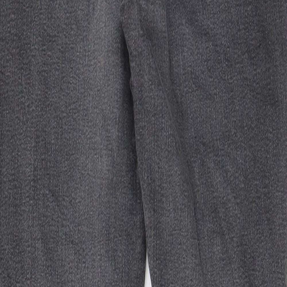 Marks and Spencer Womens Grey Cotton Skinny Jeans Size 10 L27 in Regular Zip - Pockets