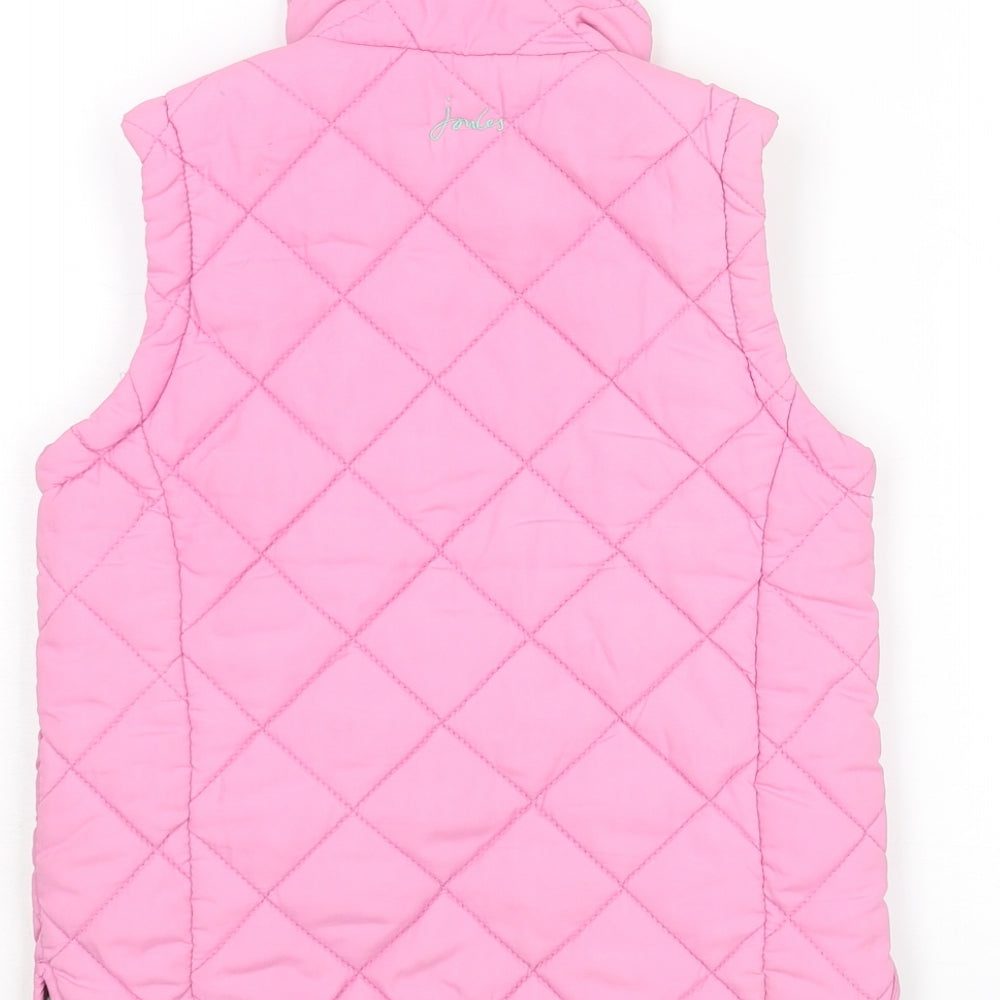 Joules Girls Pink Gilet Coat Size 5 Years Zip