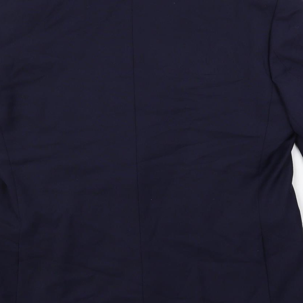 Marks and Spencer Mens Blue Polyester Jacket Suit Jacket Size 38 Regular