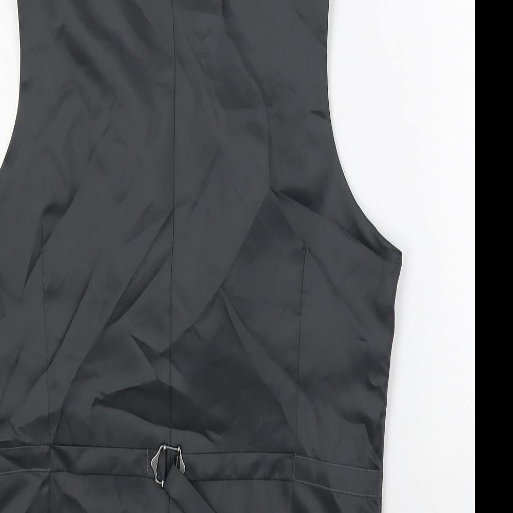 Marks and Spencer Mens Grey Polyester Jacket Suit Waistcoat Size 34 Regular