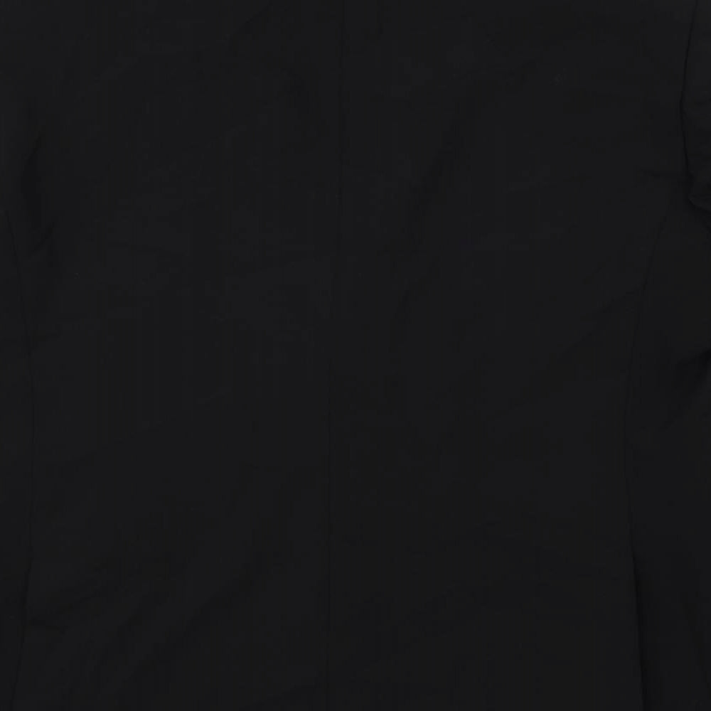 Marks and Spencer Mens Black Polyester Jacket Suit Jacket Size 42 Regular