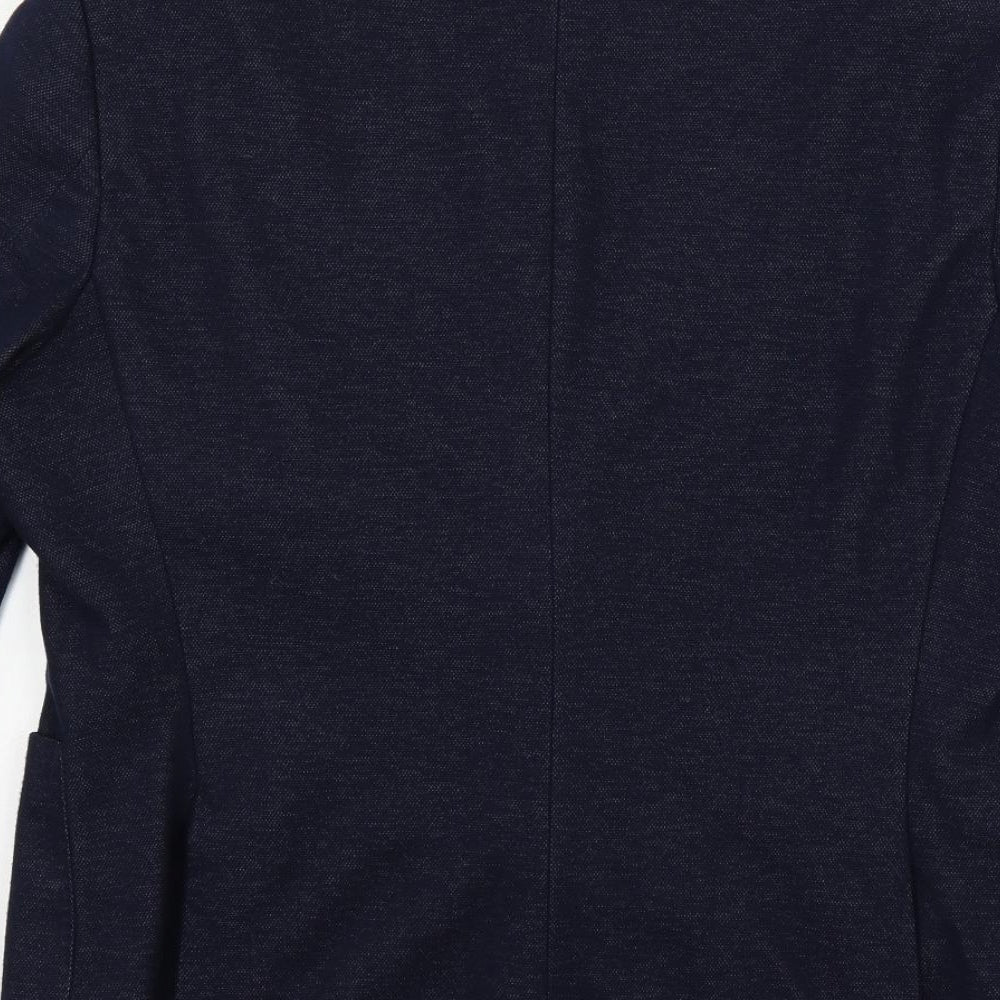 Fisk of Oslo Mens Blue Polyester Jacket Blazer Size 42 Regular