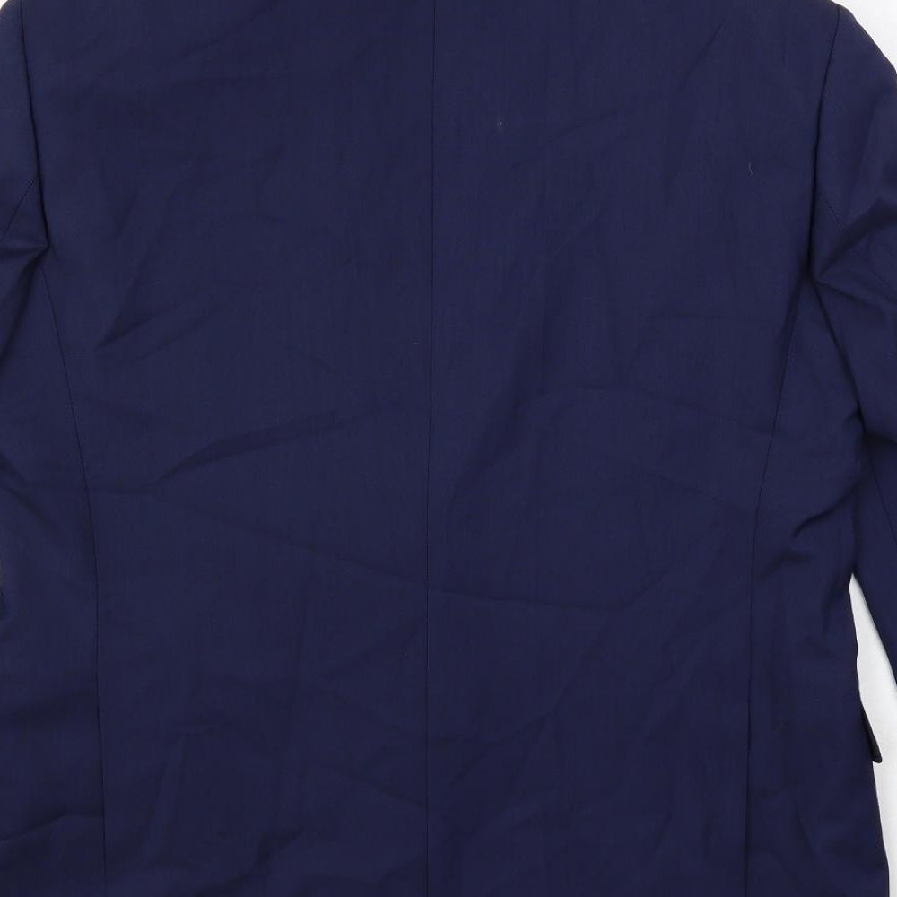 Marks and Spencer Mens Blue Polyester Jacket Suit Jacket Size 40 Regular