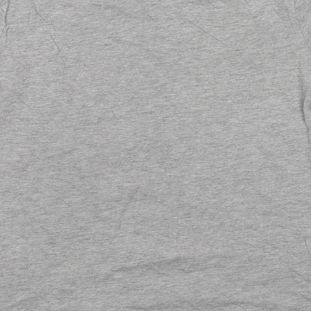 Sfera Womens Grey Polyester Basic T-Shirt Size S Round Neck - Beaded Detail