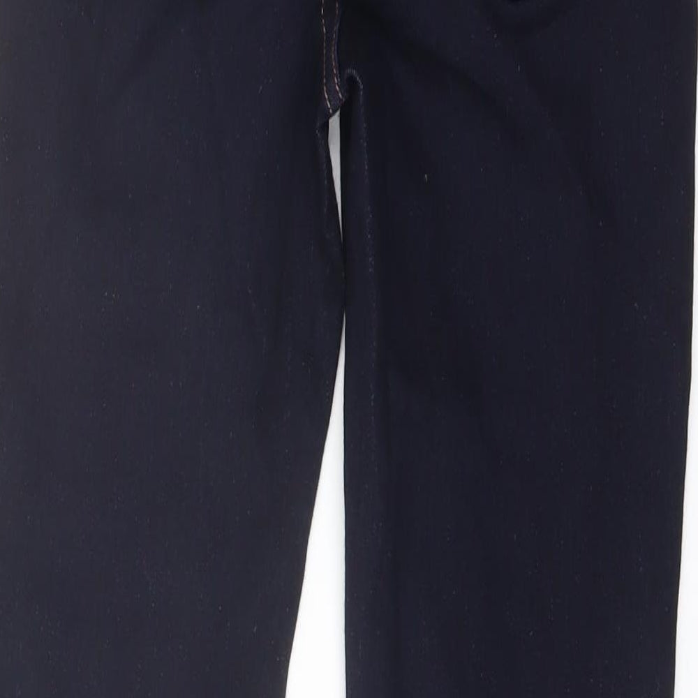 Marks and Spencer Womens Blue Cotton Skinny Jeans Size 6 L26 in Regular Button