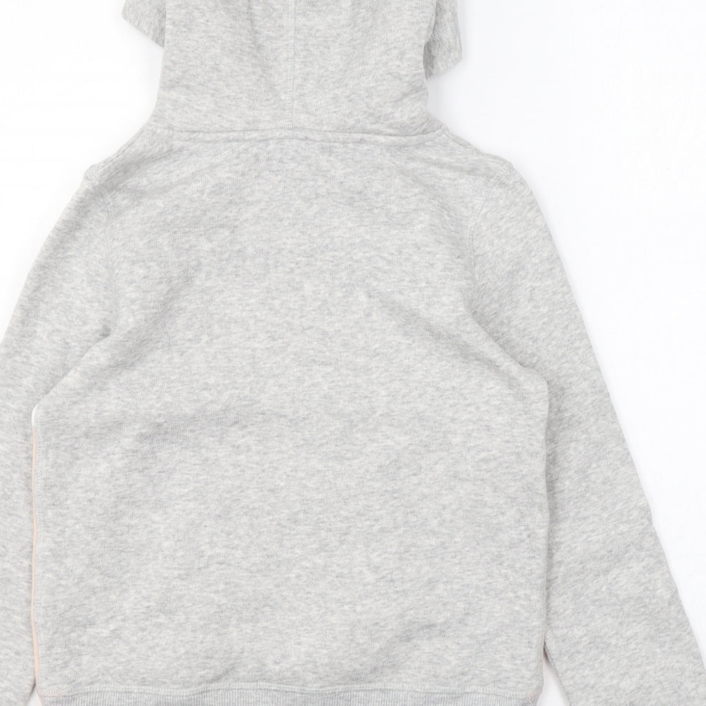 H&M Girls Grey Geometric Polyester Pullover Hoodie Size 9-10 Years Pullover - New York