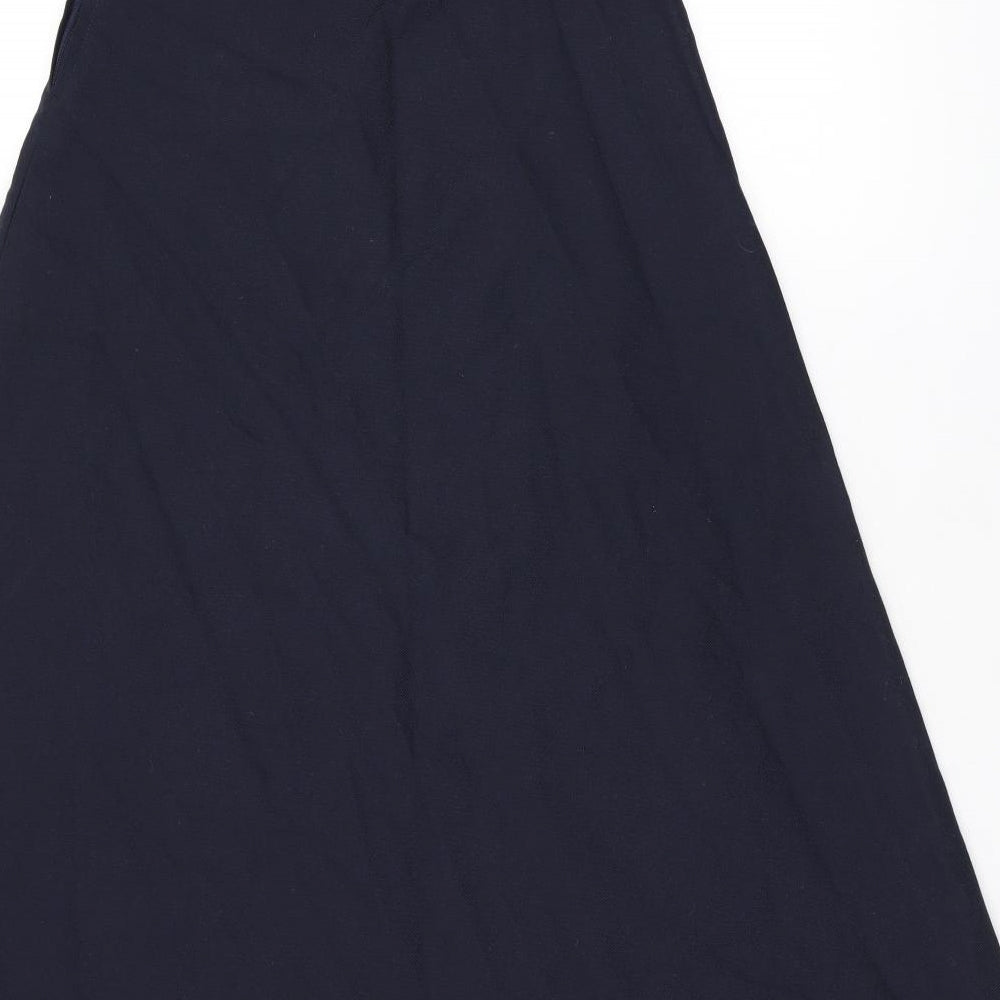Stevensons Womens Blue Polyester Flare Skirt Size 24 in Zip