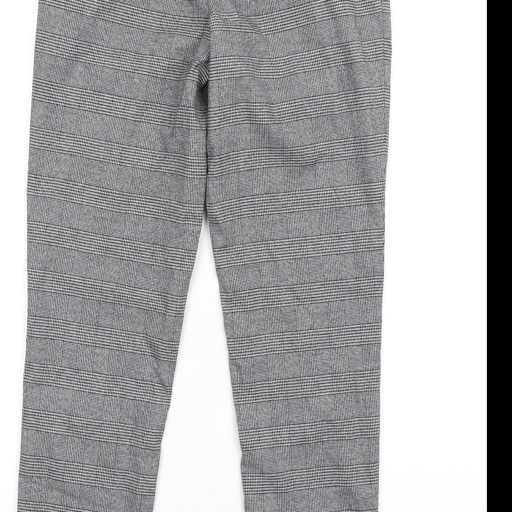 Uniqlo Womens Grey Plaid Polyester Dress Pants Trousers Size XS L28 in Regular