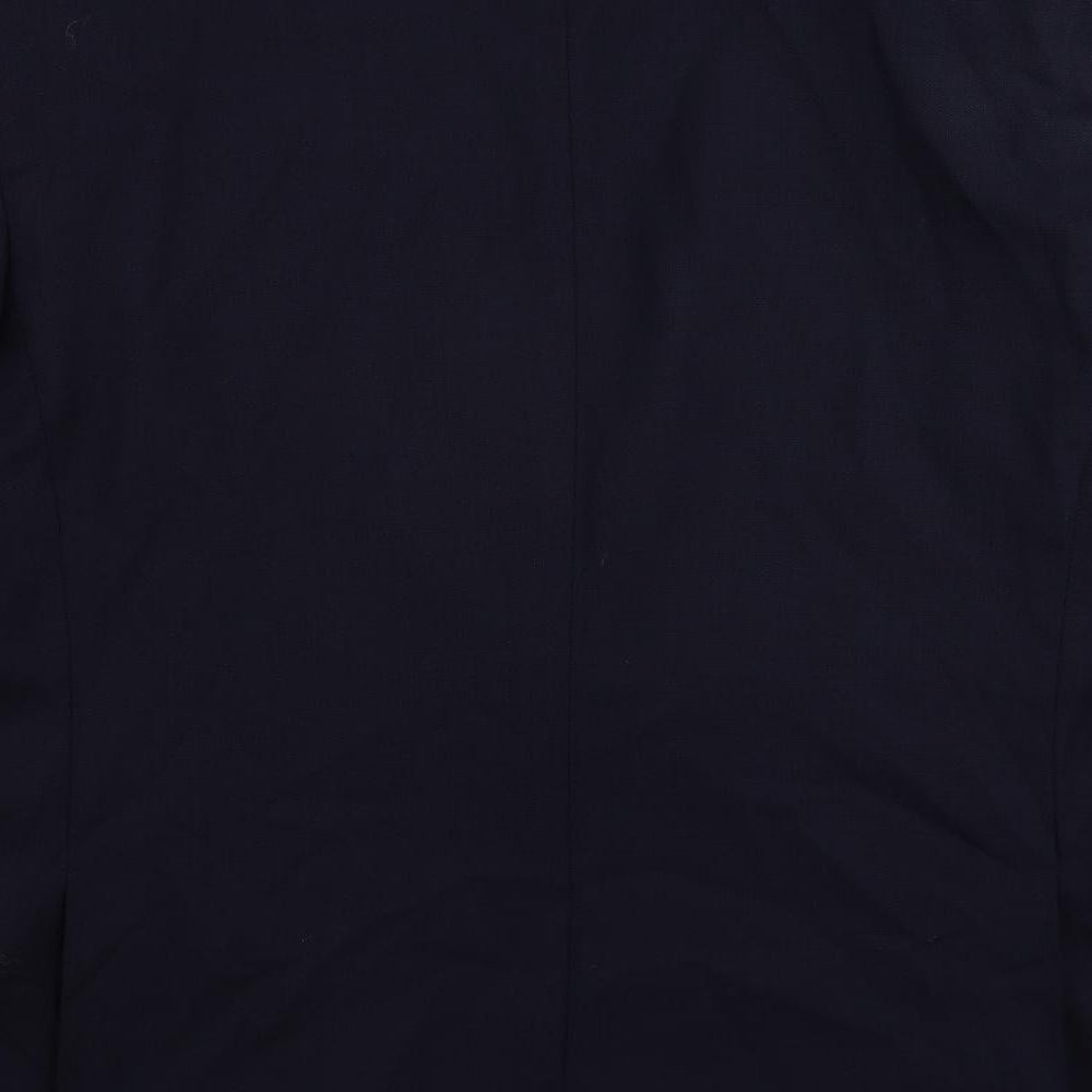 Marks and Spencer Mens Blue Polyester Jacket Suit Jacket Size 46 Regular