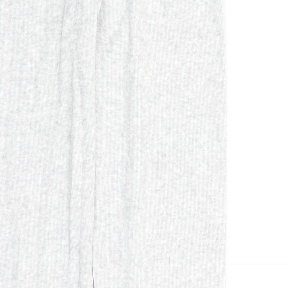 Marks and Spencer Girls Grey Cotton Carrot Trousers Size 13-14 Years L26 in Regular - Stretch