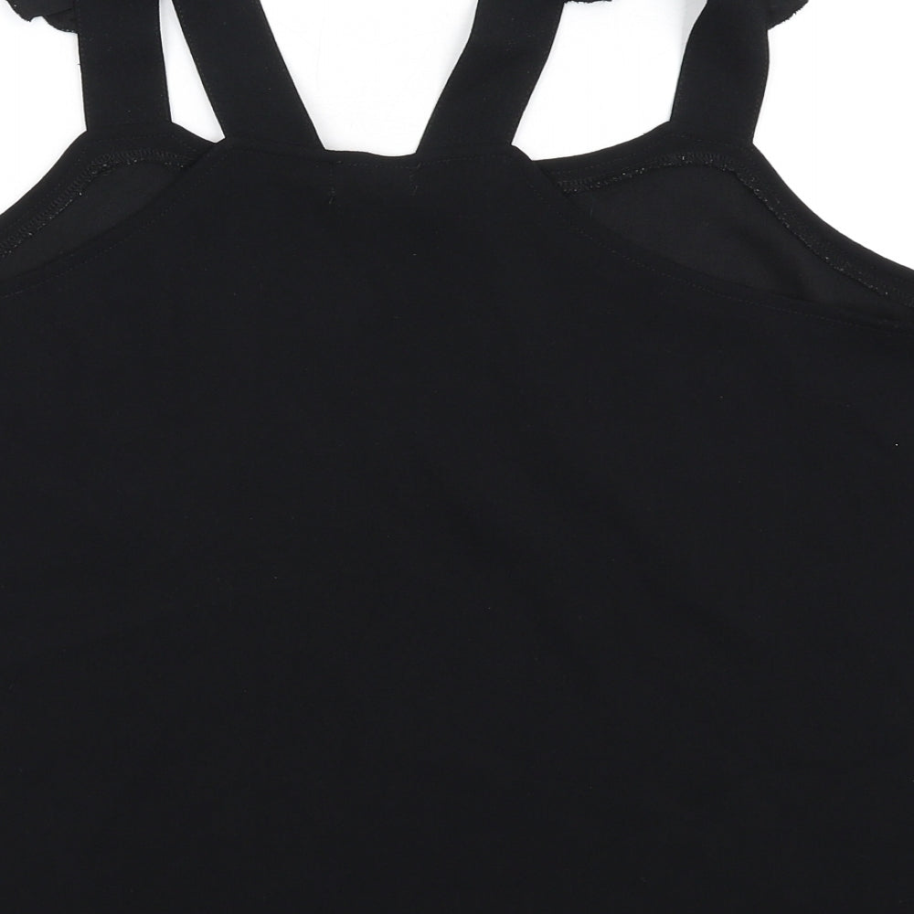 NEXT Womens Black Polyester Basic Tank Size 16 Square Neck