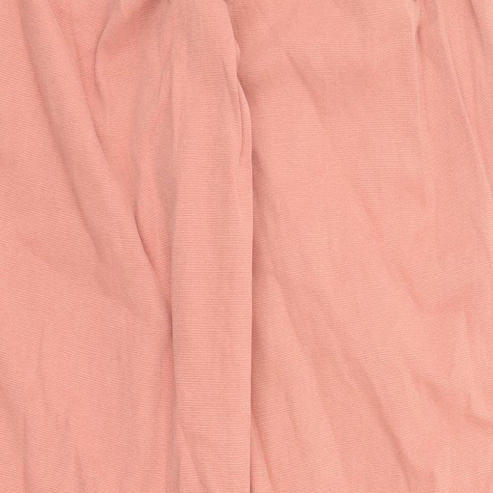 Marks and Spencer Womens Orange Cotton Straight Jeans Size 6 L27 in Regular Zip - Elasticated Waist