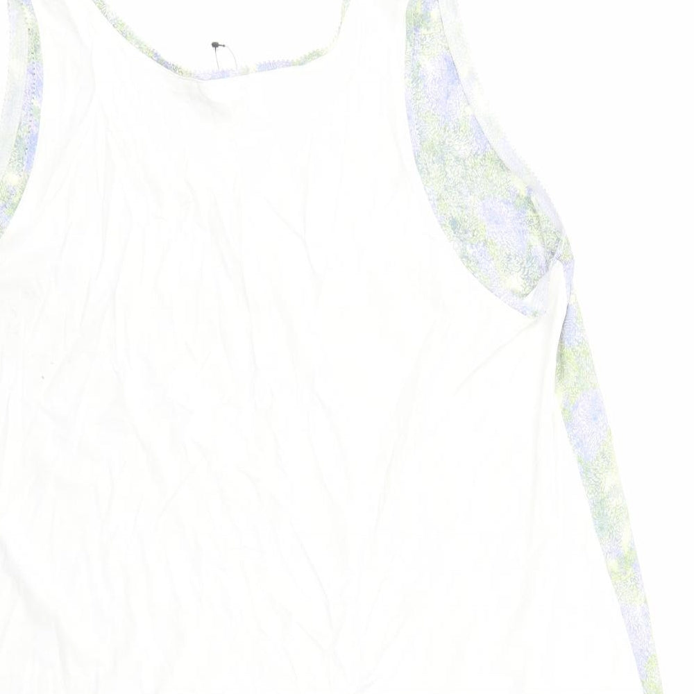 Marks and Spencer Womens Multicoloured Geometric Polyester Basic Tank Size 16 Round Neck