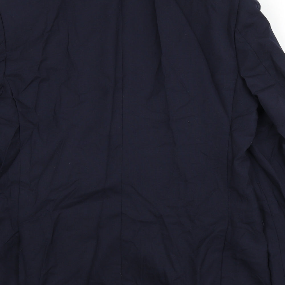 Marks and Spencer Mens Blue Wool Jacket Suit Jacket Size 38 Regular