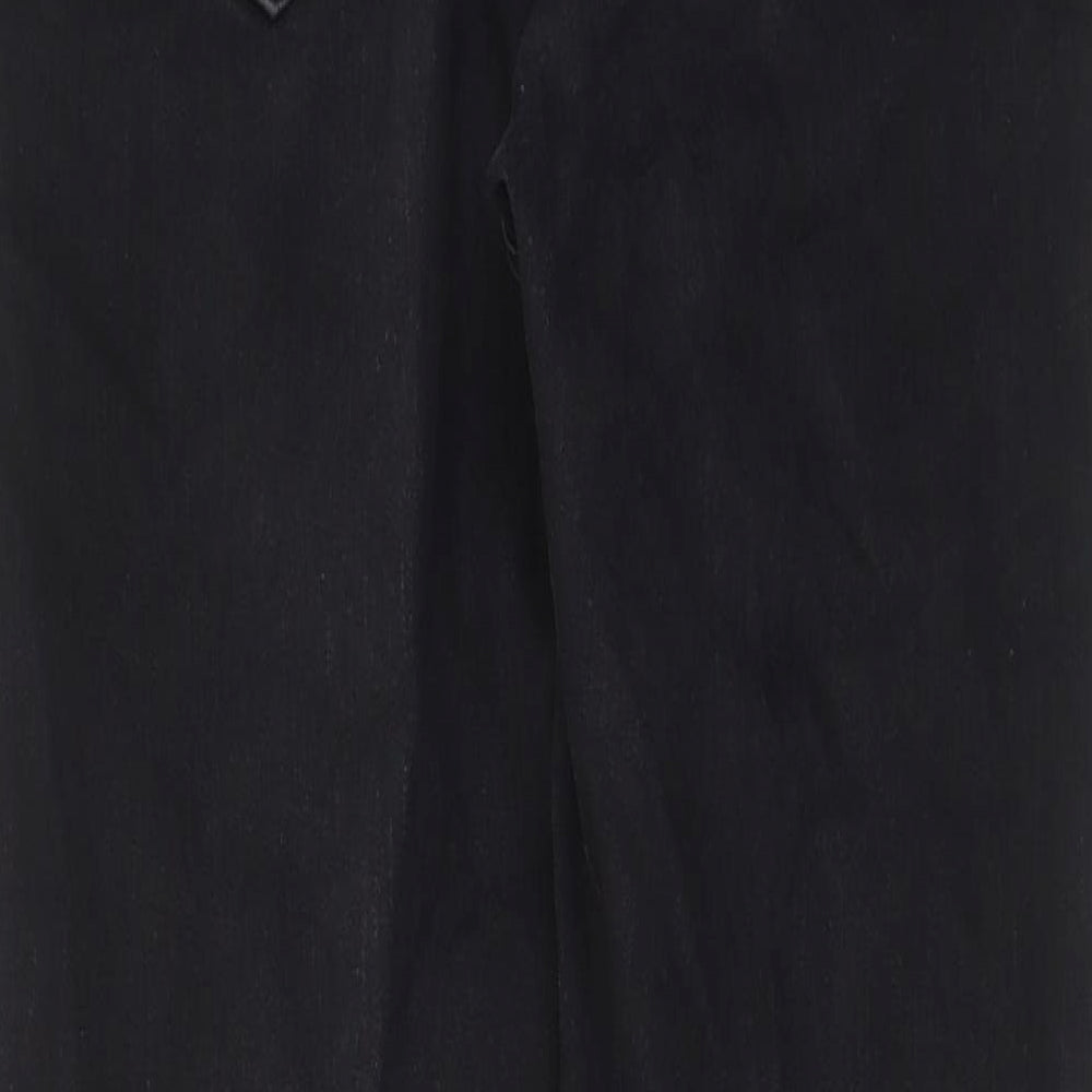 Marks and Spencer Womens Black Cotton Skinny Jeans Size 10 L29 in Regular Zip - Pockets