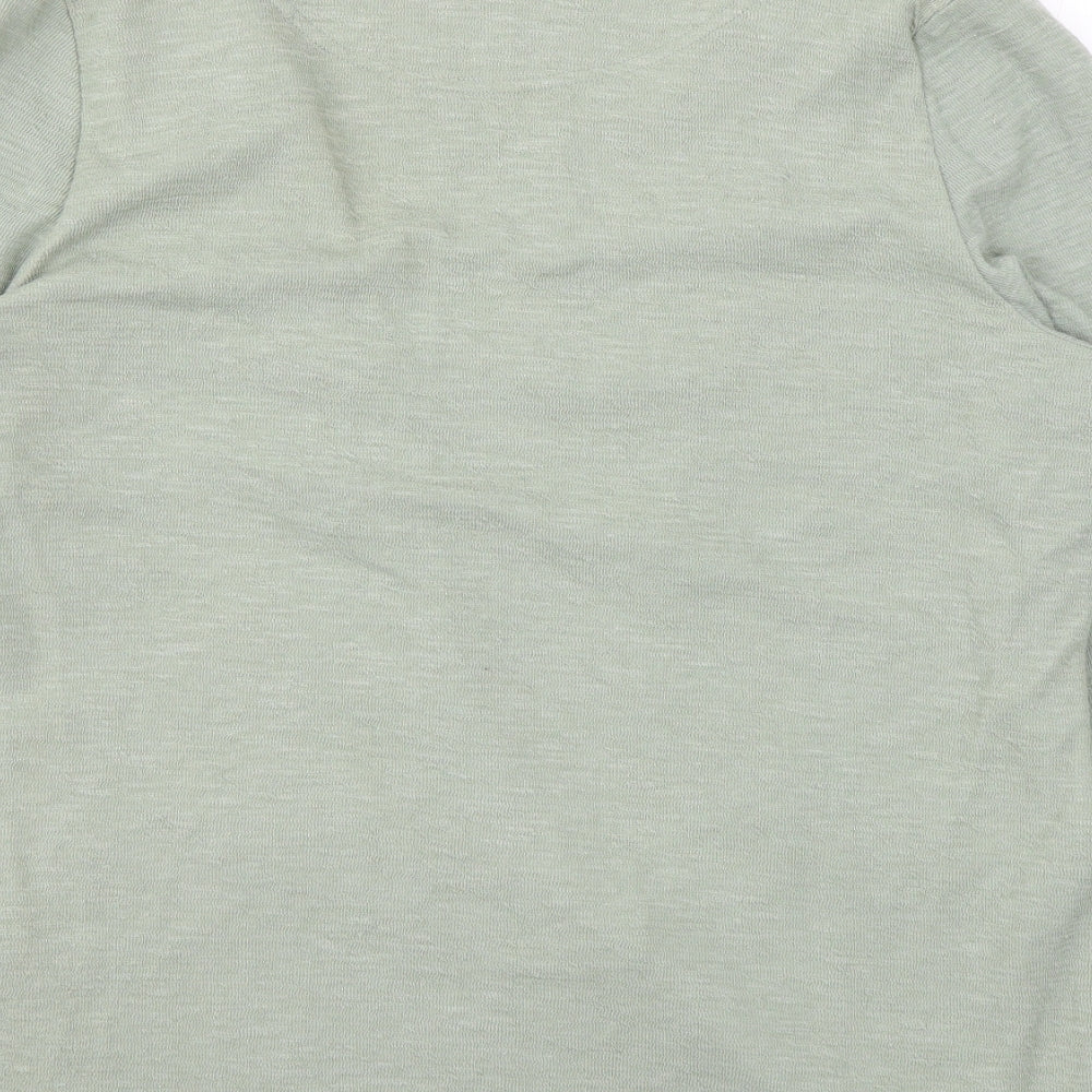 New Look Womens Green V-Neck Cotton Cardigan Jumper Size 12