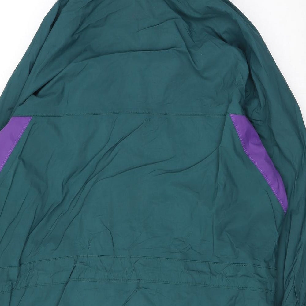 Bradsport Womens Green Rain Coat Coat Size 12 Zip